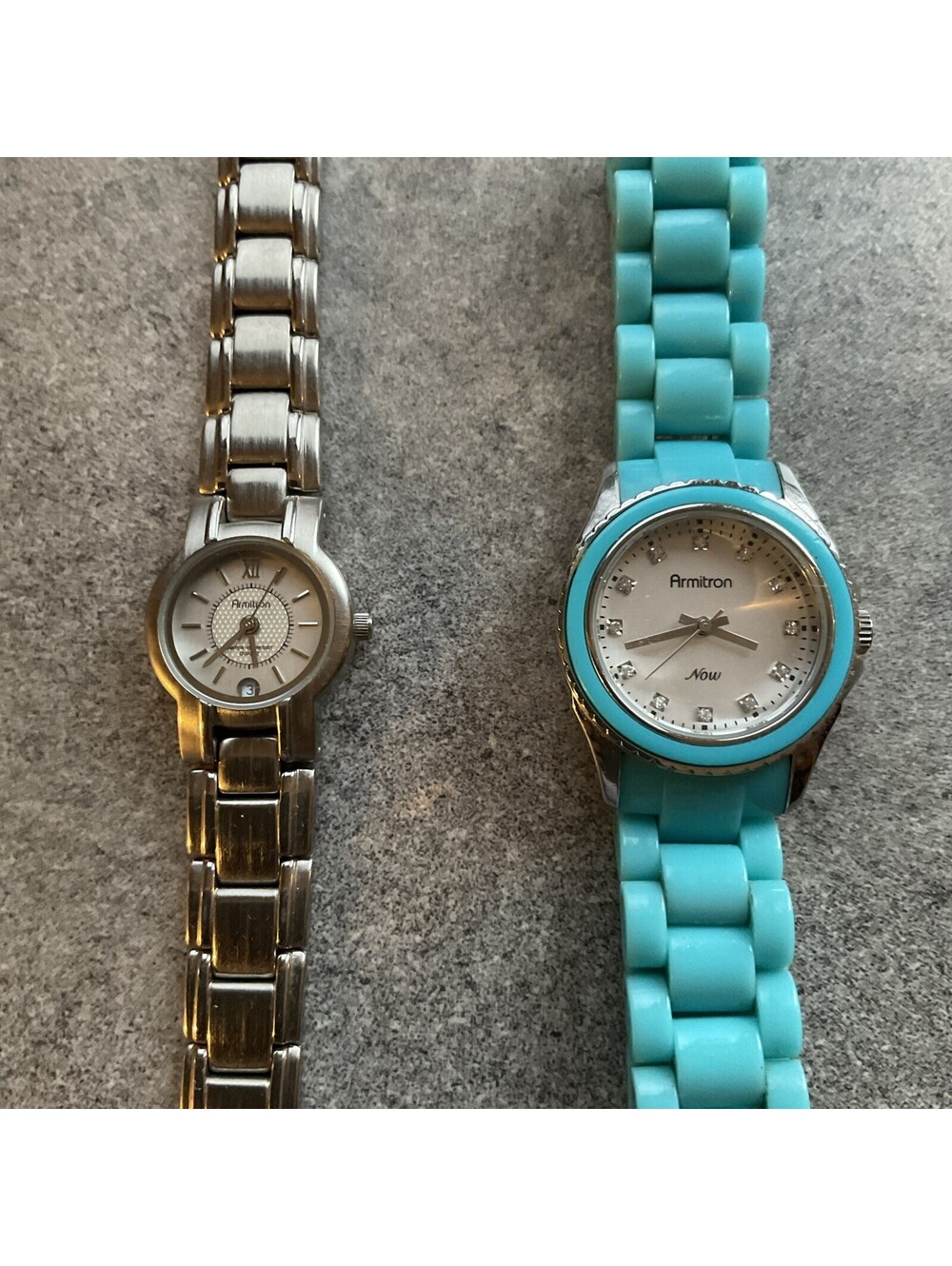 Pair of Armitron Womens Watches Both Run Great & In Nice Condition D4
